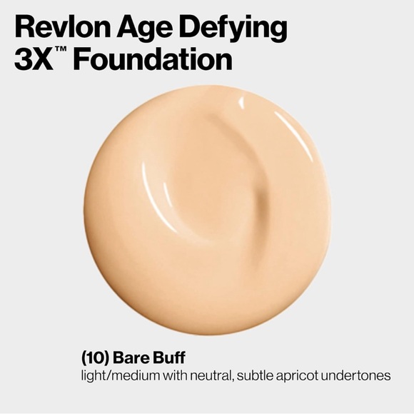 New Revlon Liquid Foundation, Age Defying 3XFace Makeup, Anti-Aging and Firming - Picture 4 of 16